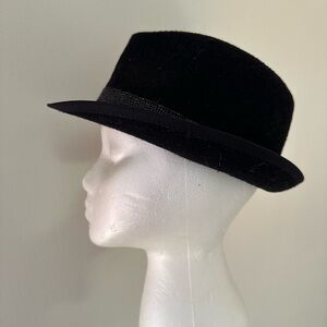 Stetson Black Wool Blend Hat Size Small